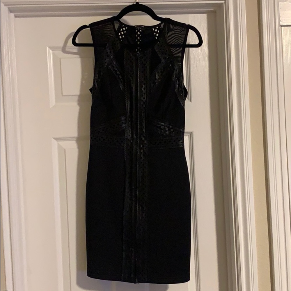 Bebe black zip up dress